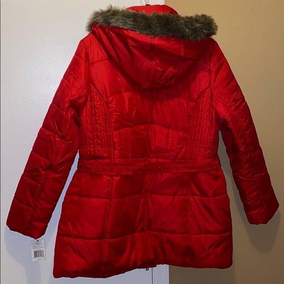 Women's Larry Levine Belted Mid-Length Puff Jacket - Picture 2 of 3